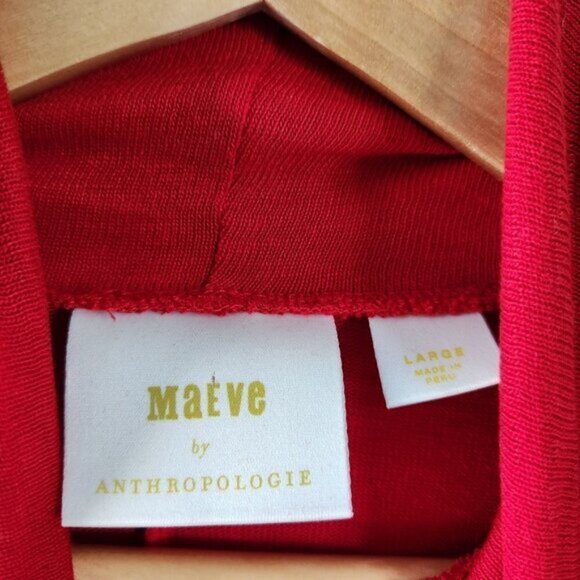 Maeve by Anthropologie Red Long Sleeve Turtleneck Lightweight Sweater - Picture 3 of 10